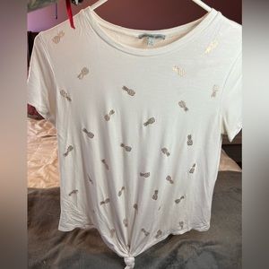 Size Small White Shirt W 🍍from Charlotte Russe , lightweight, comfortable